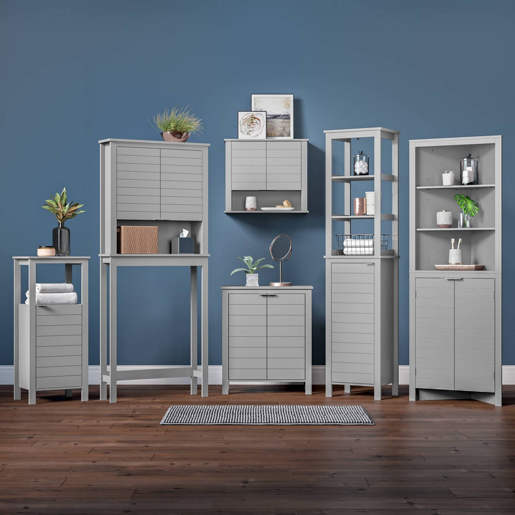 Gray Tall Corner Cabinet D888827