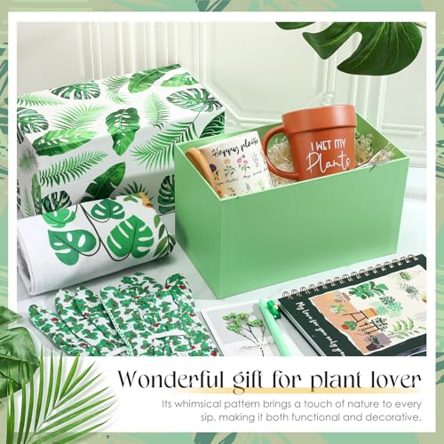 8 Pcs Plant Gift Box with Mug, Tote Bag, Plant Pot, Gardening Gloves T540135