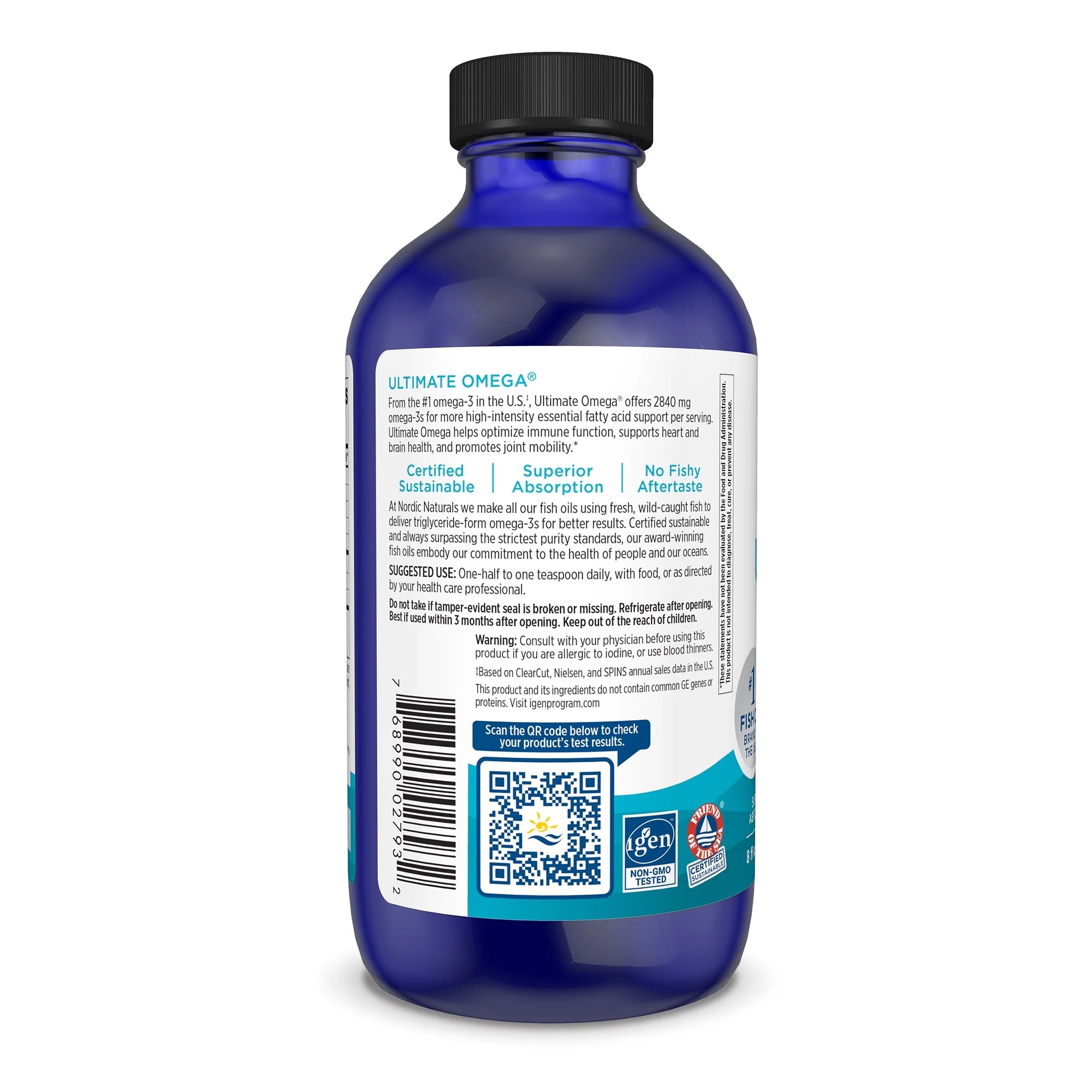 8 Fl Oz Omega-3 Fish Oil Liquid E23546
