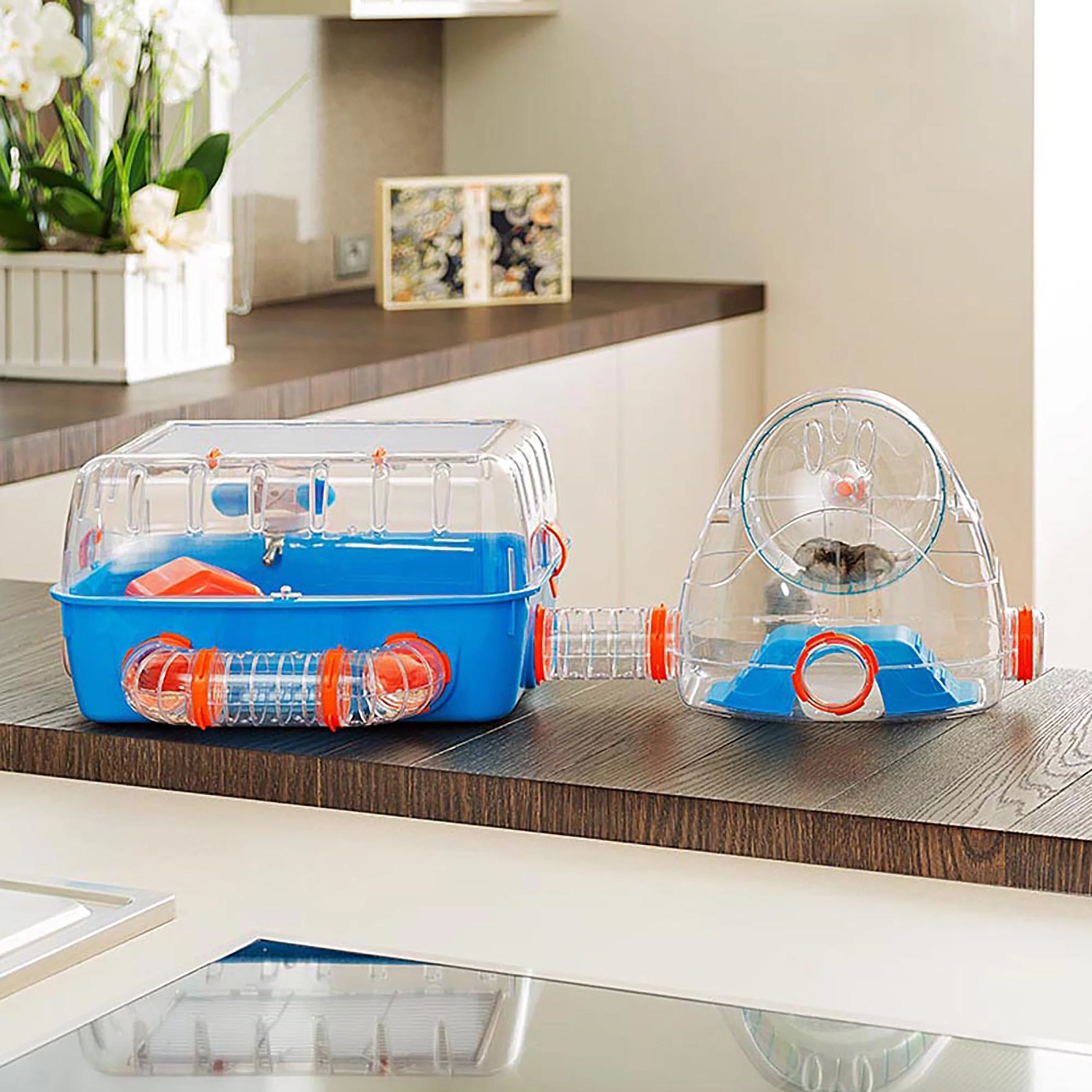 Blue Hamster Cage 31.3L x 11.61W x 10.35H Inches J49013