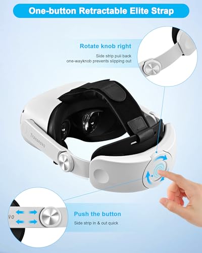 White Button VR Head Strap N466