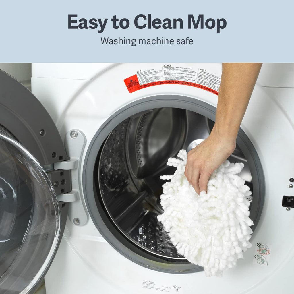 Blue/White Spin Mop and Mopping Bucket Set with Refill Z397
