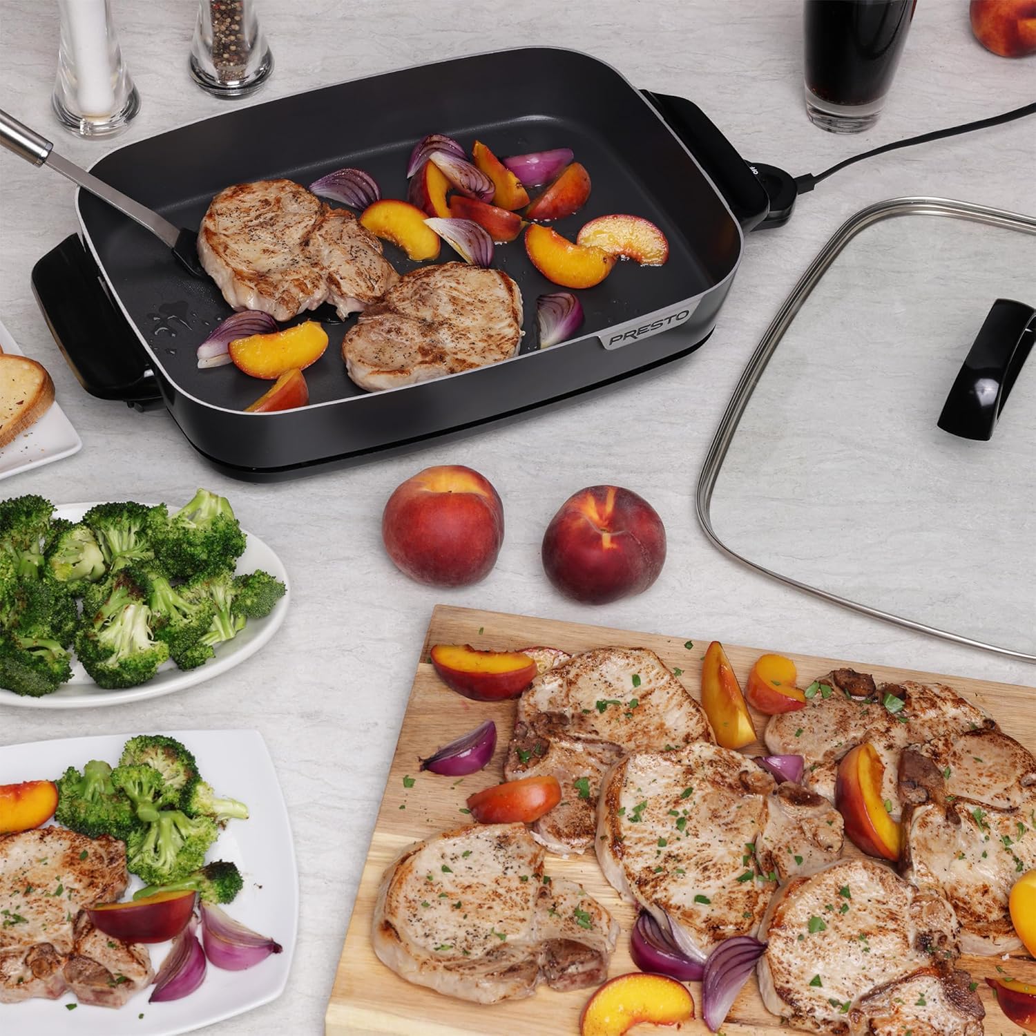 16-Inch Nonstick Electric Skillet with Glass Cover S984