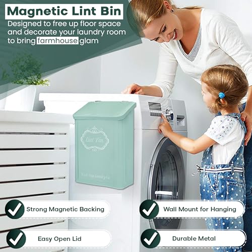 Magnetic Wall Mount Metal Lint Bin T4060