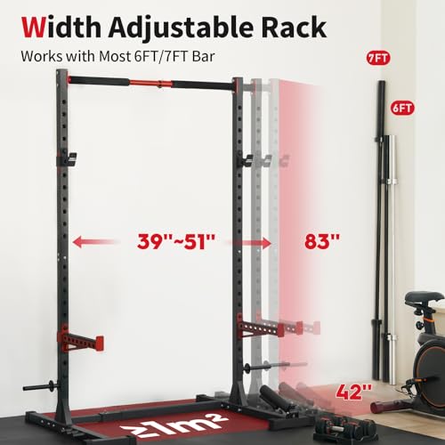 Adjustable Squat Rack with Pull-Up Bar U5134