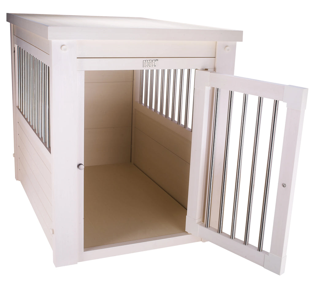 Antique White Medium Dog Crate End Table Z1204