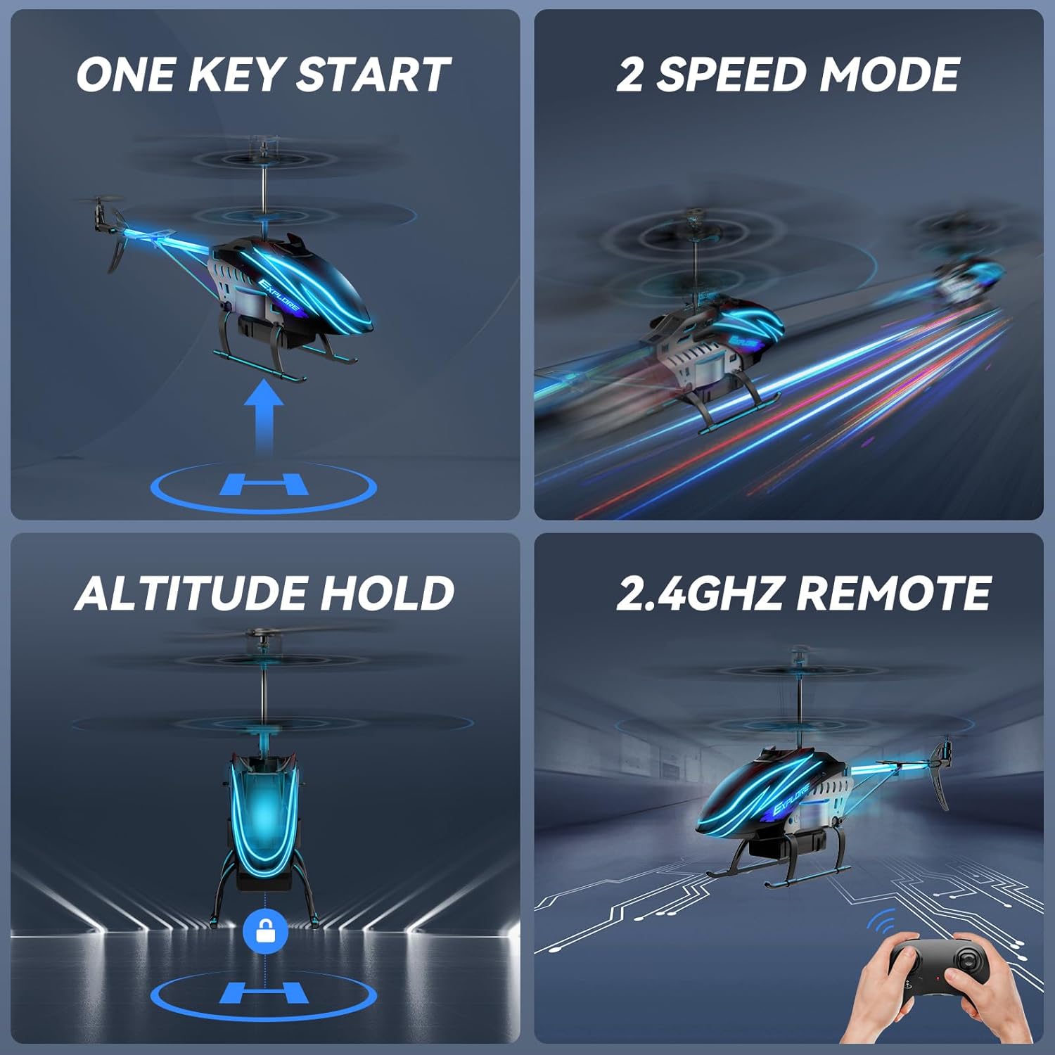 Blue 3.5 Channel RC Helicopter T7024