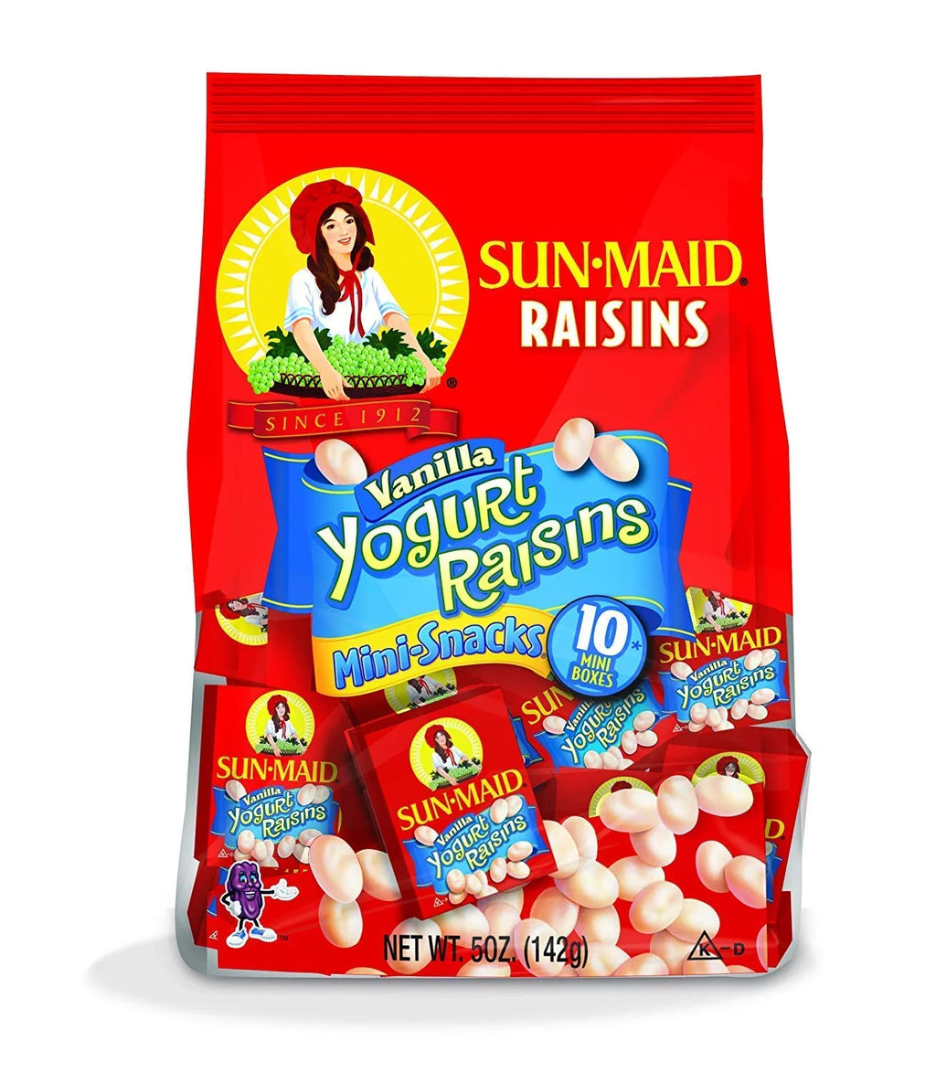 Vanilla Yogurt Covered Raisins .5 Oz, 10 Ct (Pack Of 2) G6799