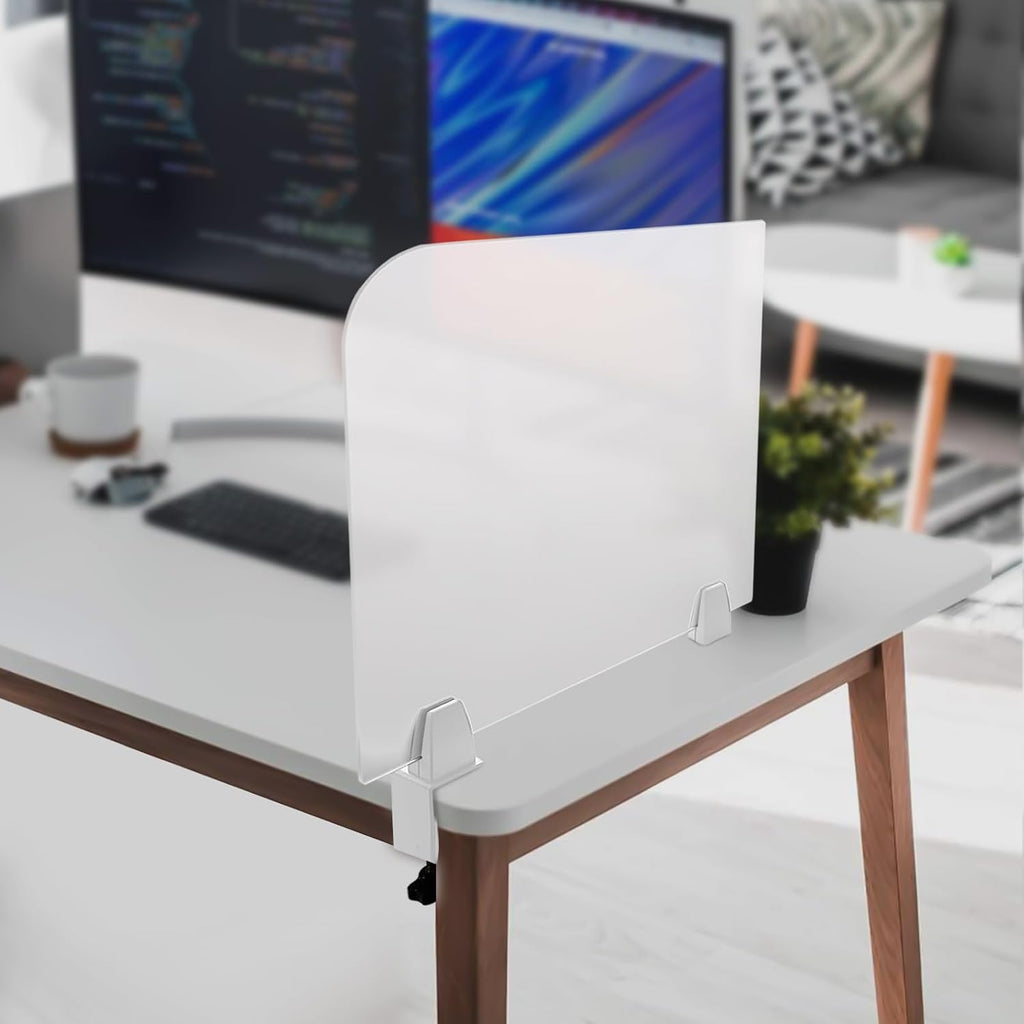 Frosted Acrylic Desk Privacy Panels, 17'' W x 18'' H R9673