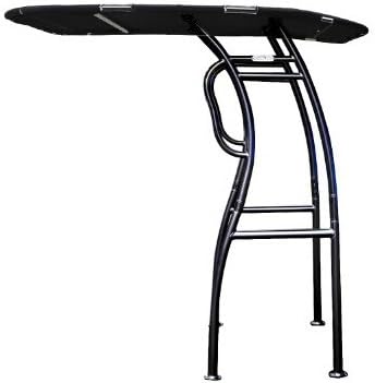 White Powder Coat - Black Canopy Collapsible Center Console Fishing Boat Canopy D134547
