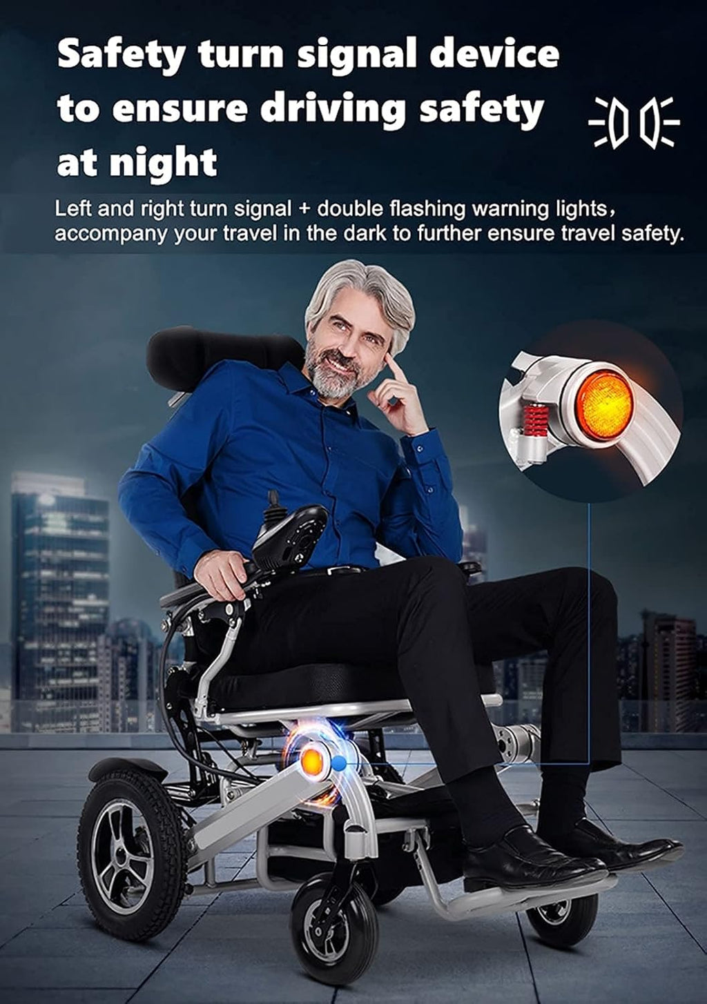 Dual 500W Motors All Terrain Foldable Electric Wheelchair Q14362