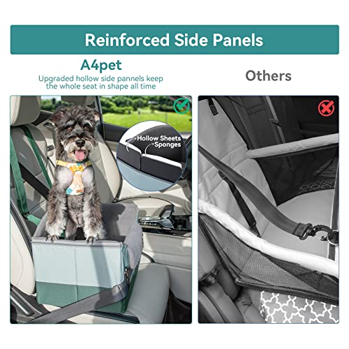 30 Inch Dog Booster Seat with 2 Safety Leashes and Detachable Inner W660