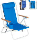 Blue Folding Heavy Duty Camping Chair with Storage Pouch H2637