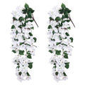 2 PCS Artificial Hanging Bougainvillea Flowers, UV Resistance Fabric Vine (Hotpink) D706