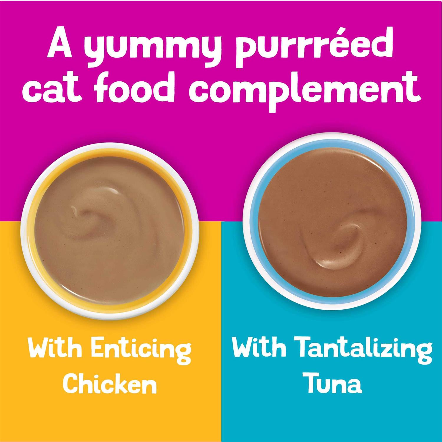 Pureed Cat Food Topper Variety Pack With Chicken and With Tuna T14582
