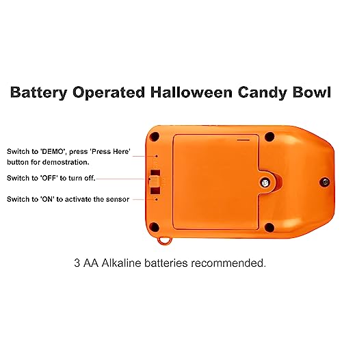 Halloween Candy Bowl Animated Candy Dish with Sound and Movement U591170