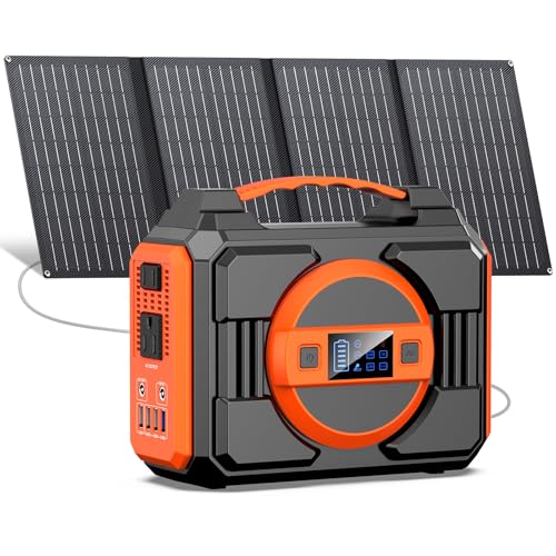 Portable Solar Generator 300W 220Wh with 40W Solar Panel V973436