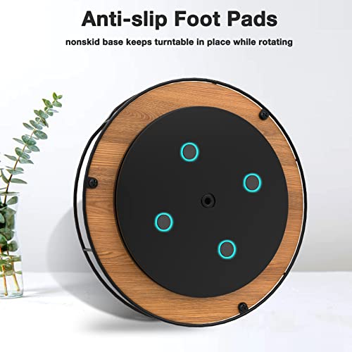 Carbonized Black 14inch Pine Wood Lazy Susan Turntable Organizer G261409