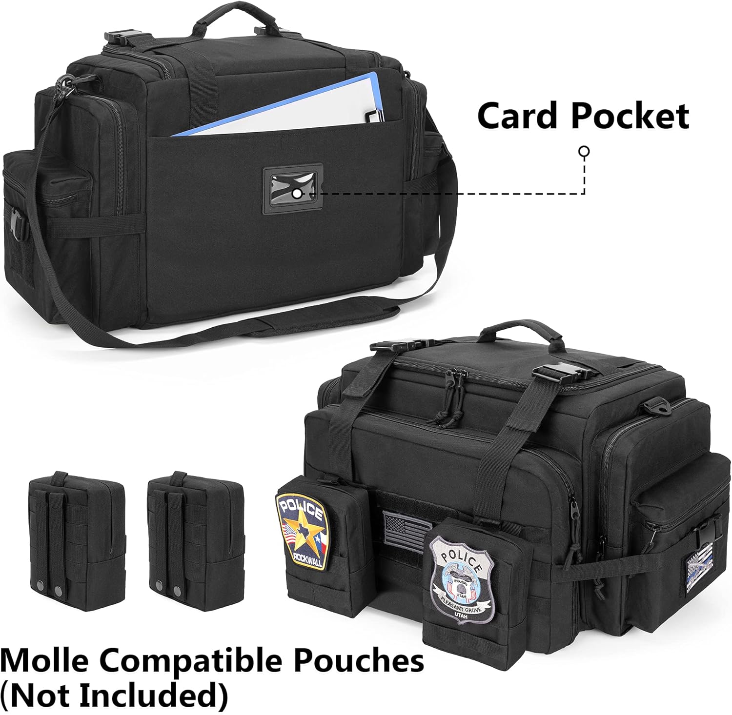 Black Patrol Bag with Laptop Layer T39551