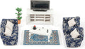 16 Pieces White Wooden Dollhouse Furniture Set M60163