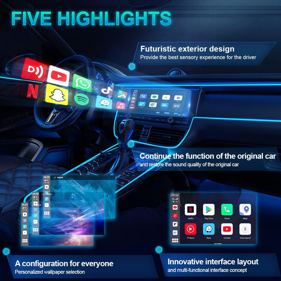 Wireless CarPlay & Wireless Android Auto Car Adapter S869