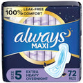 20 Count Heavy Overnight Maxi Pads with Wings B2495