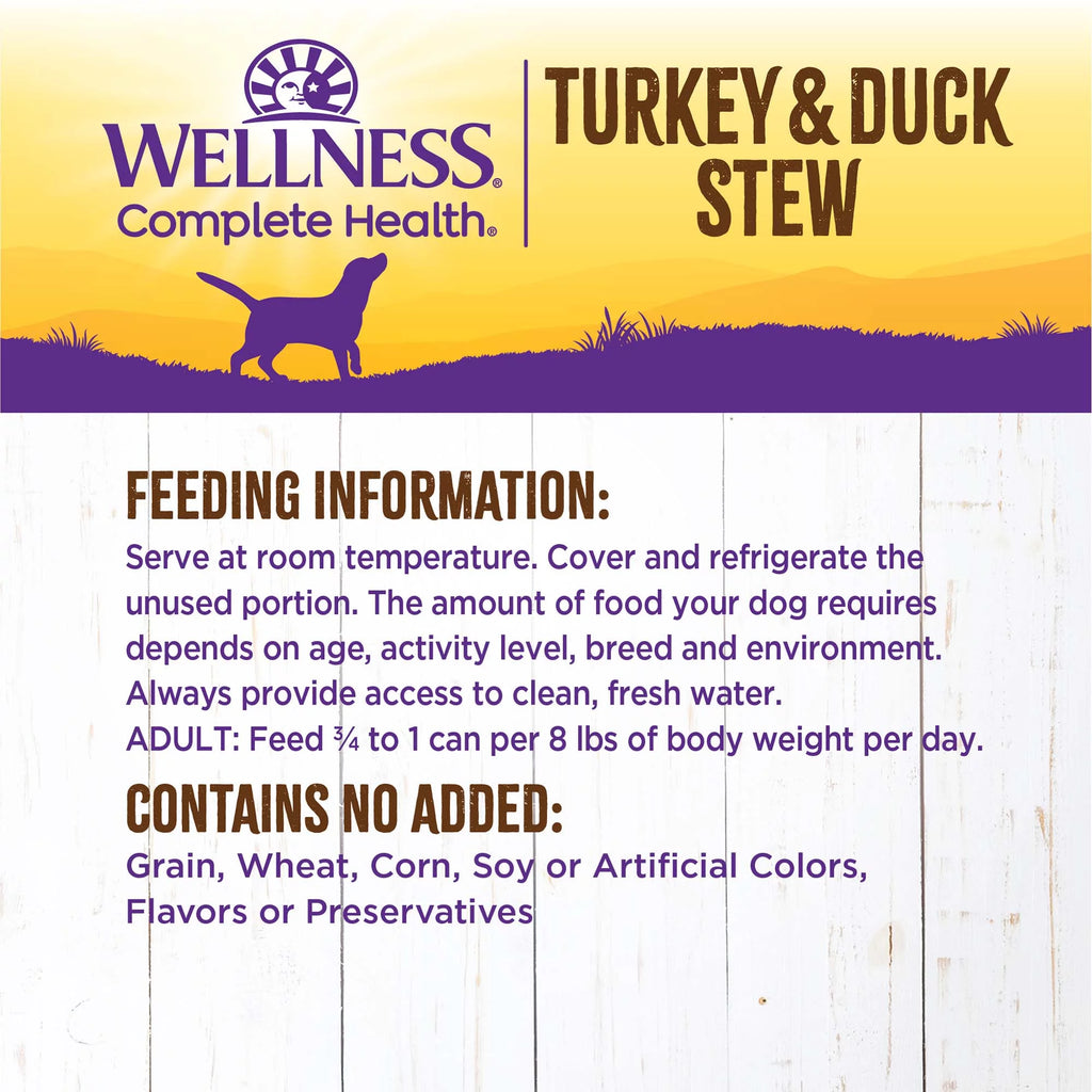 Thick & Chunky Natural Grain Free Canned Dog Food, Turkey & Duck Stew, 12.5-Ounce Can (Pack of 12) L491630
