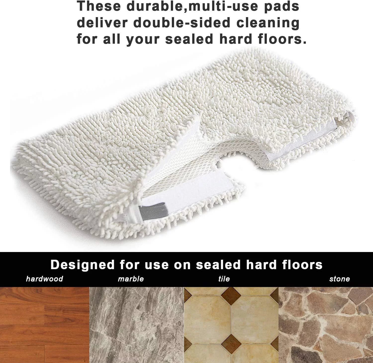 4 Pack Replacement Mop Pads for Steam Mop O2354