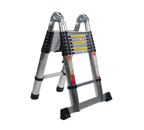 16.5' Telescoping Aluminum Folding Ladder with Carry Handle N17036