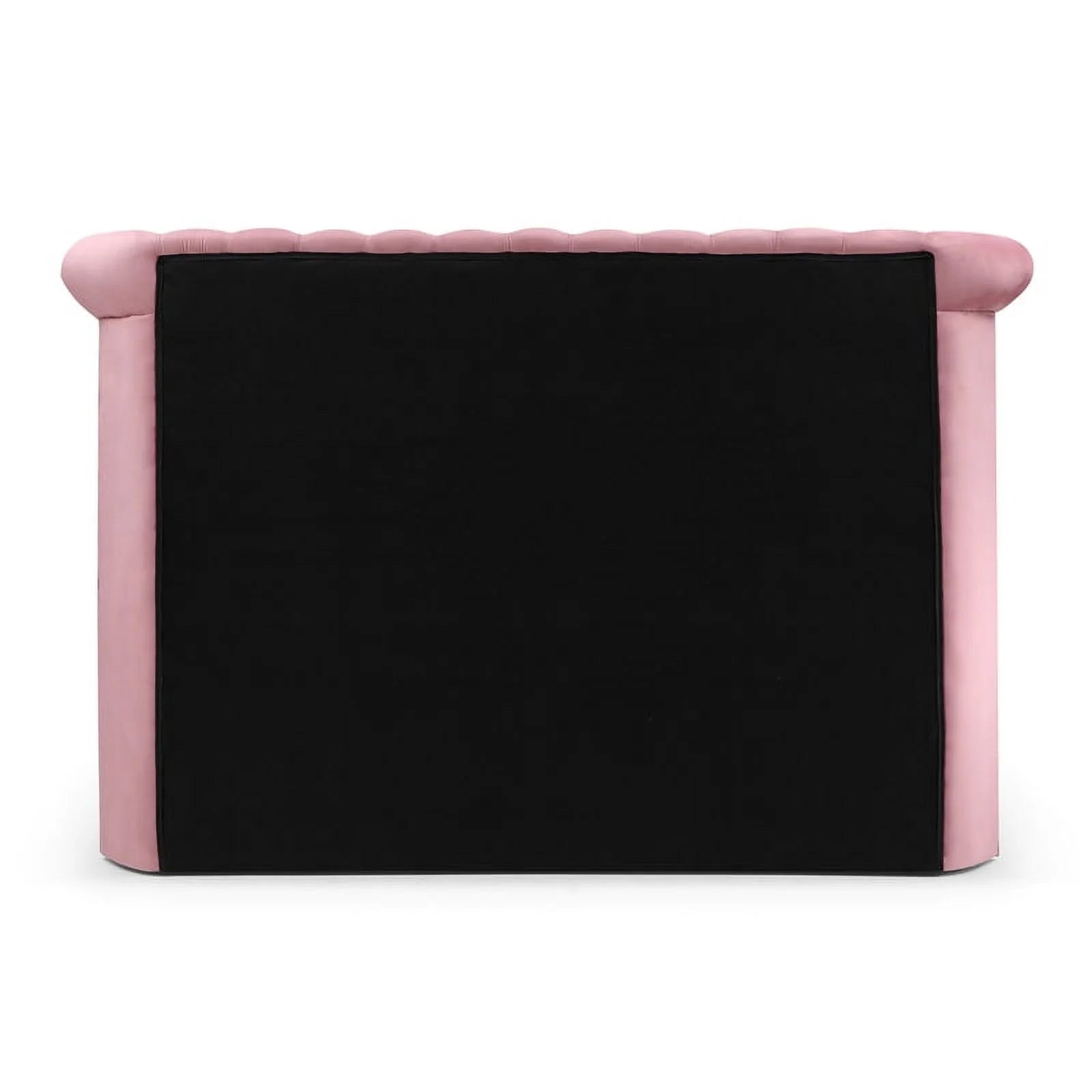 Pink Velvet Upholstered Queen Bed J6964