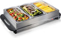 Stainless Steel Buffet Warmer Server with 3 Trays Y3778