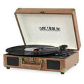 Portable Bluetooth Suitcase Record Player with 3-Speed Turntable Classic Brown J301118