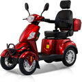 Heavy Duty 4 Wheel Mobility Scooter 500lbs Capacity 800W Red F726645