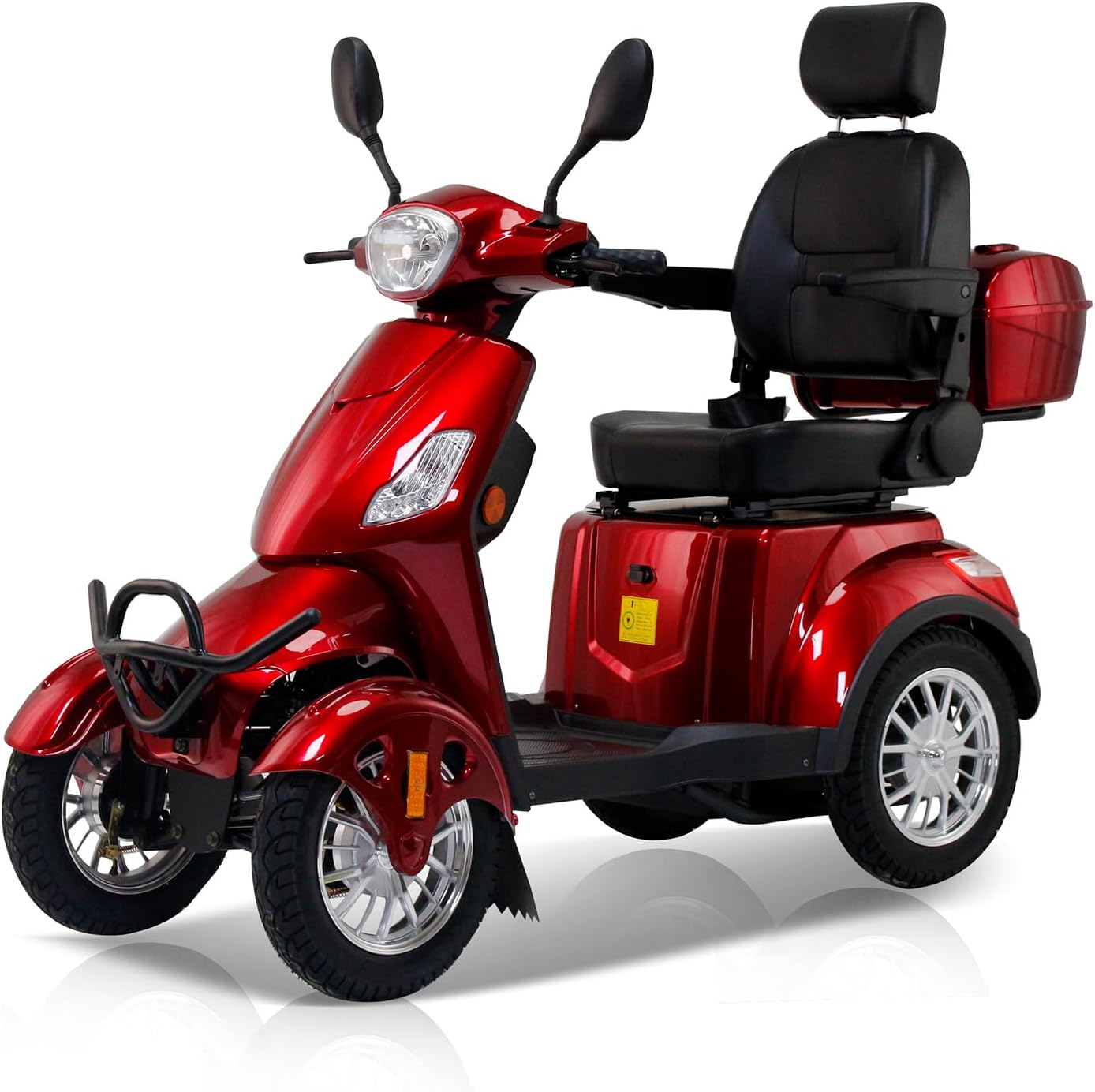 Heavy Duty 4 Wheel Mobility Scooter 500lbs Capacity 800W Red F726645