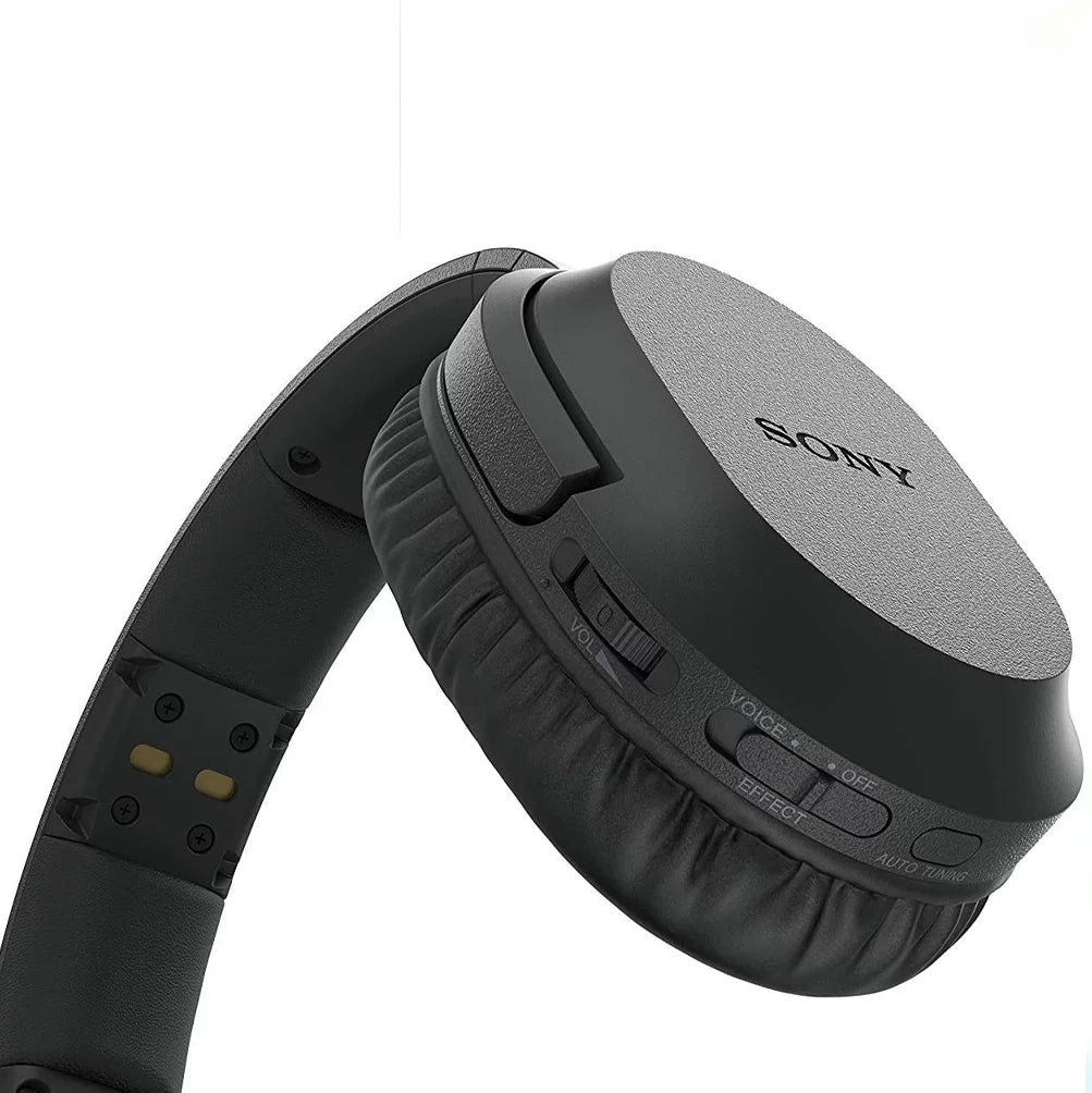 Wireless Over Ear Headphones with Transmitter Dock and RCA Plug Y-Adapter T55257