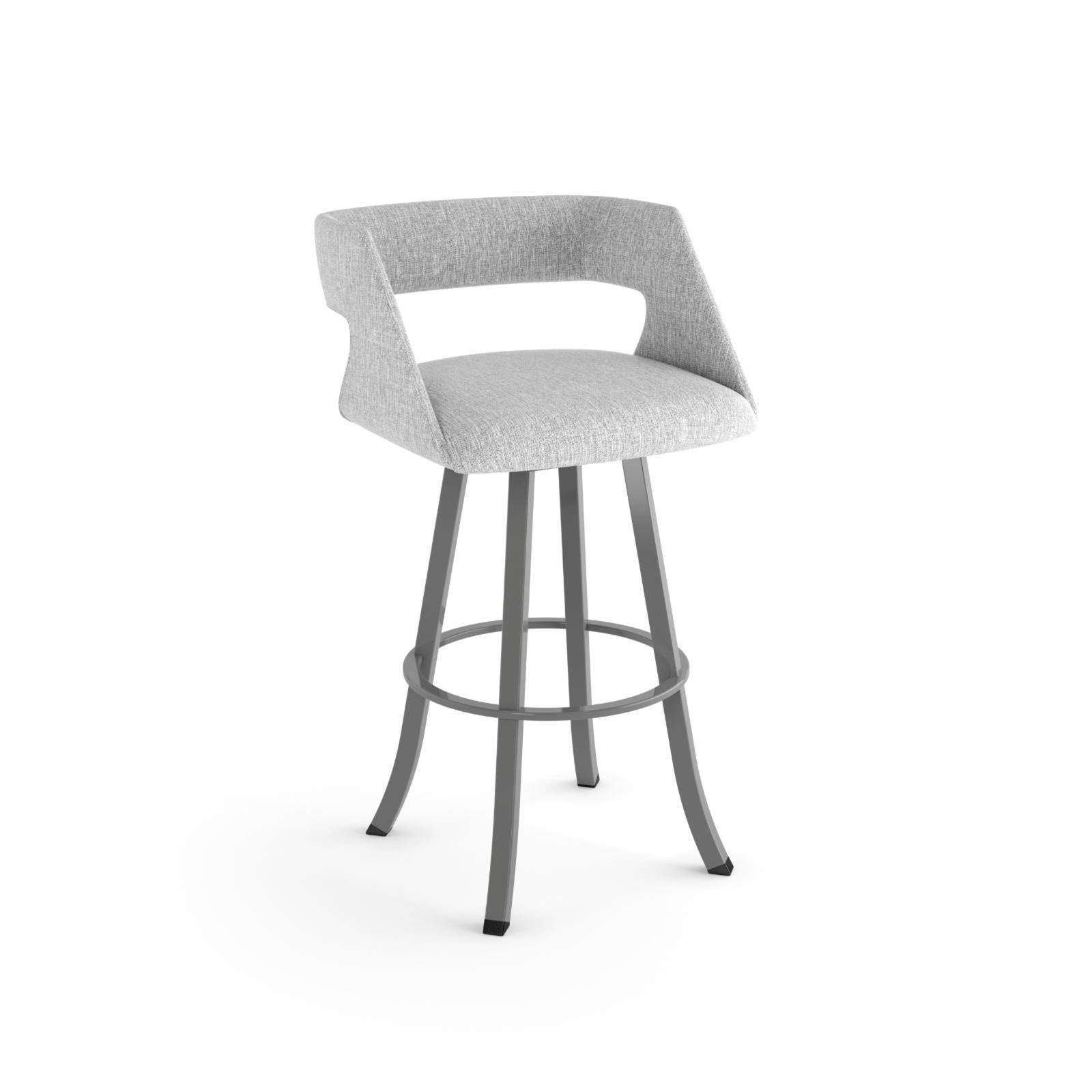 Soft Gray White Swivel Counter Stool H566