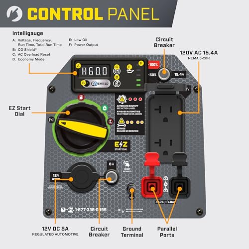 2500-Watt Dual Fuel Portable Inverter Generator Q40075
