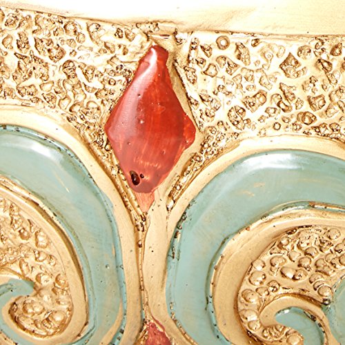 Three Heads of Tutankhamen Egyptian Coffee Cocktail Table, 31 Inch C7167