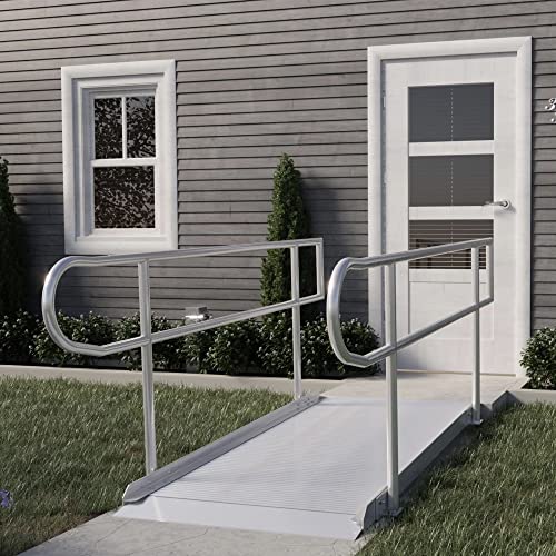 36-inch Wide Aluminum Wheelchair Ramp with Handrails, 72 inches K9839