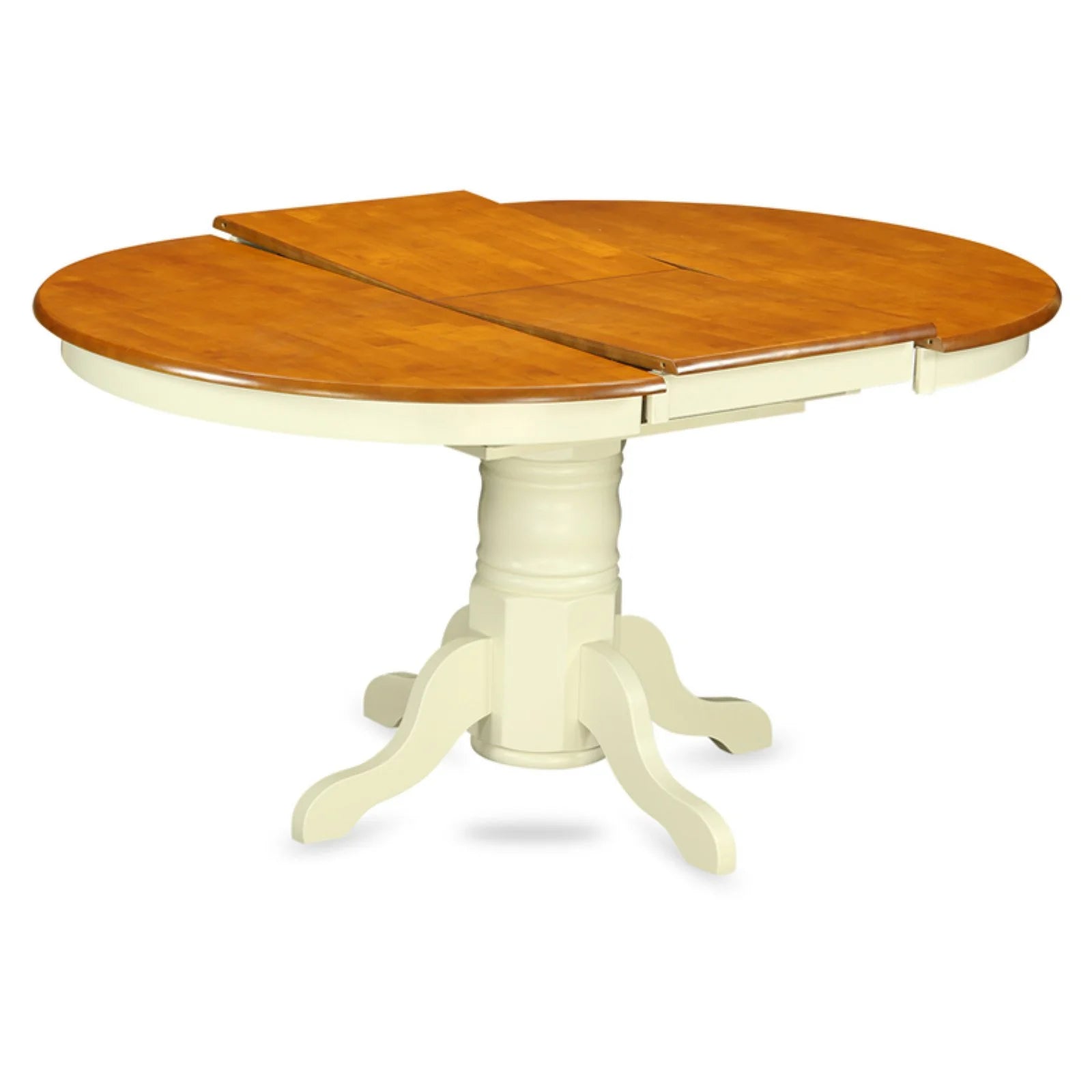 Oval Pedestal Dining Table with Butterfly Leaf W791