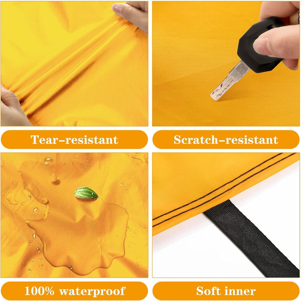 Black Orange Waterproof Full Car Cover for Sedan Length 194-208'' Height 59'' I761
