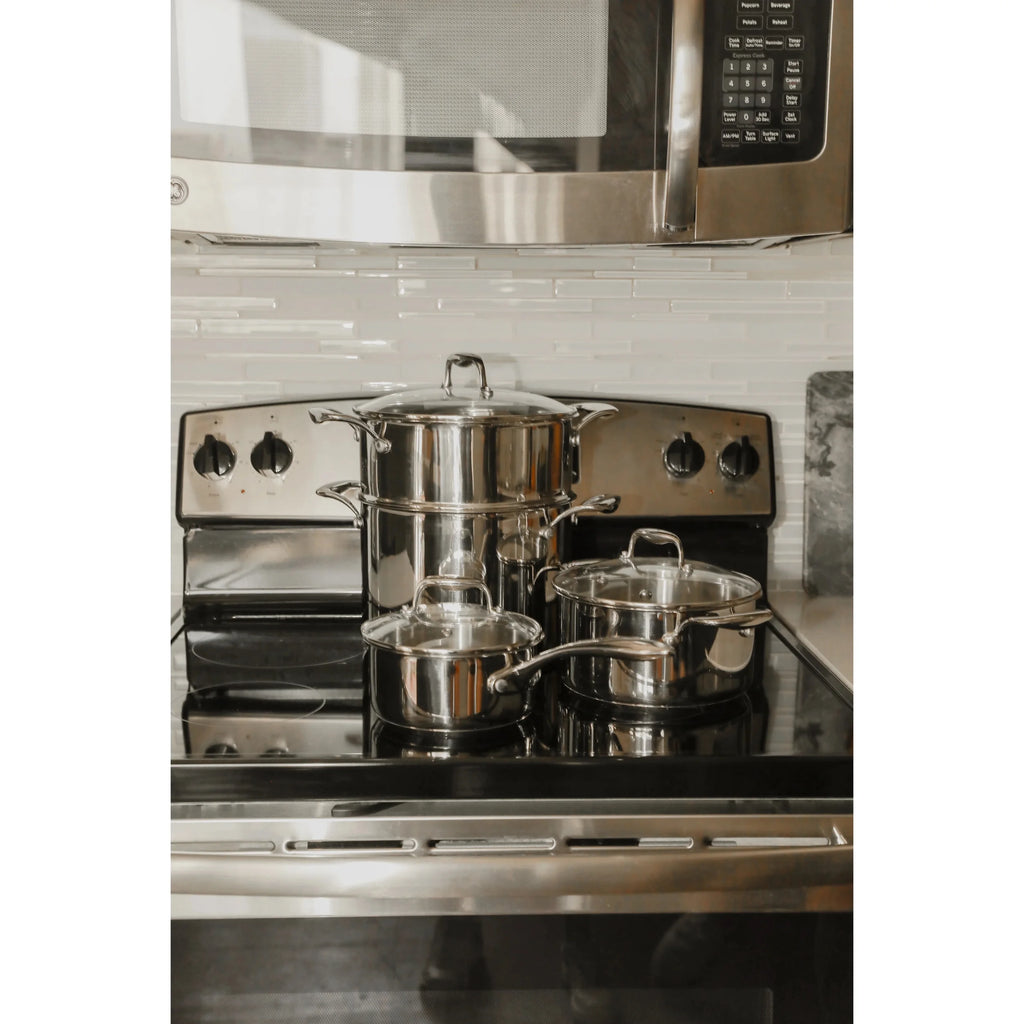 10-Piece Non-Stick Stainless Steel Cookware Set U3406