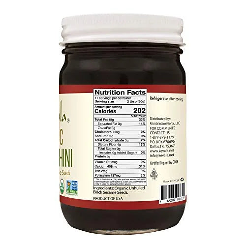 Organic Black Sesame Tahini 12oz (3 Pack) J179