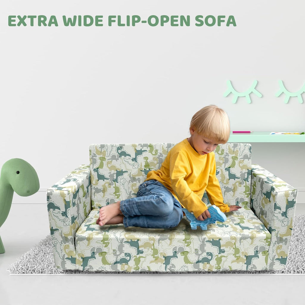 2 Seats 2 in 1 Flip Open Chair Sleeper Bed H197