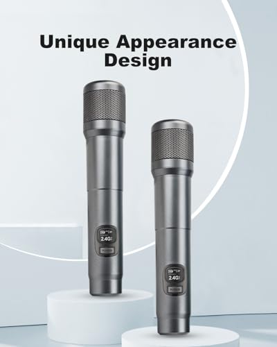 Dual Handheld Dynamic Wireless Microphone with Rechargeable Receiver E67333
