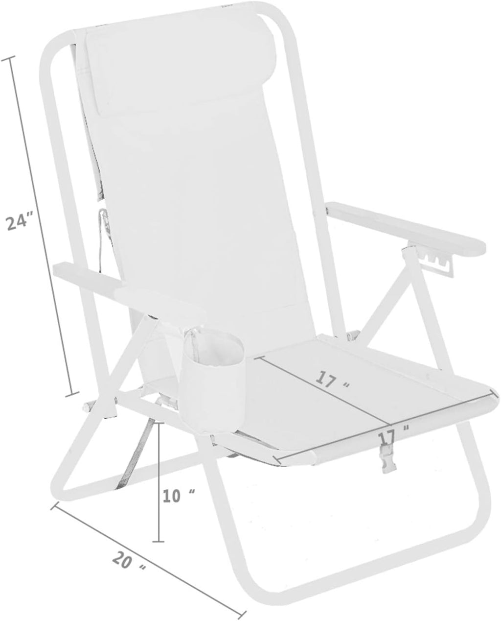 Blue Folding Heavy Duty Camping Chair with Storage Pouch H2637