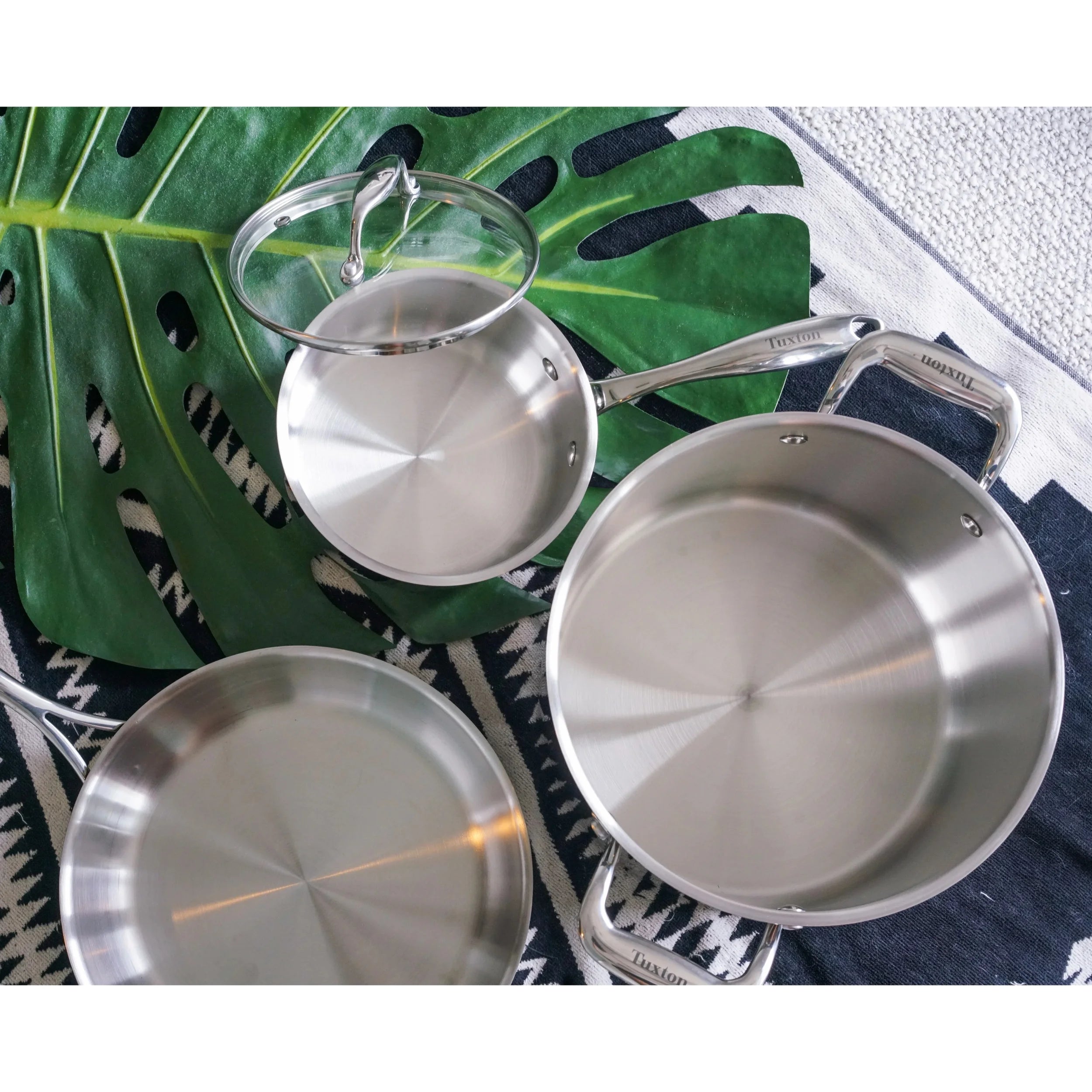 10-Piece Non-Stick Stainless Steel Cookware Set U3406