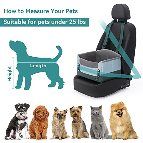 30 Inch Dog Booster Seat with 2 Safety Leashes and Detachable Inner W660