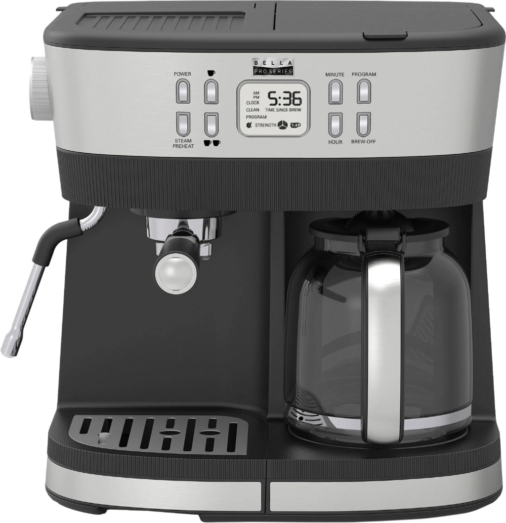 Combo Espresso and Drip Coffee Maker - Stainless Steel S700712