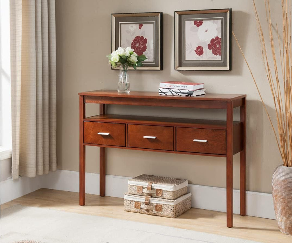 Walnut Wood Console Table L40633